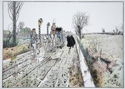 1740年12月16日、フレデリック2世とグロガウの使者 作： Carl Röchling